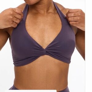 Buffbunny Poshknit Halter Sports Bra - XXL Purple Shadow NWT